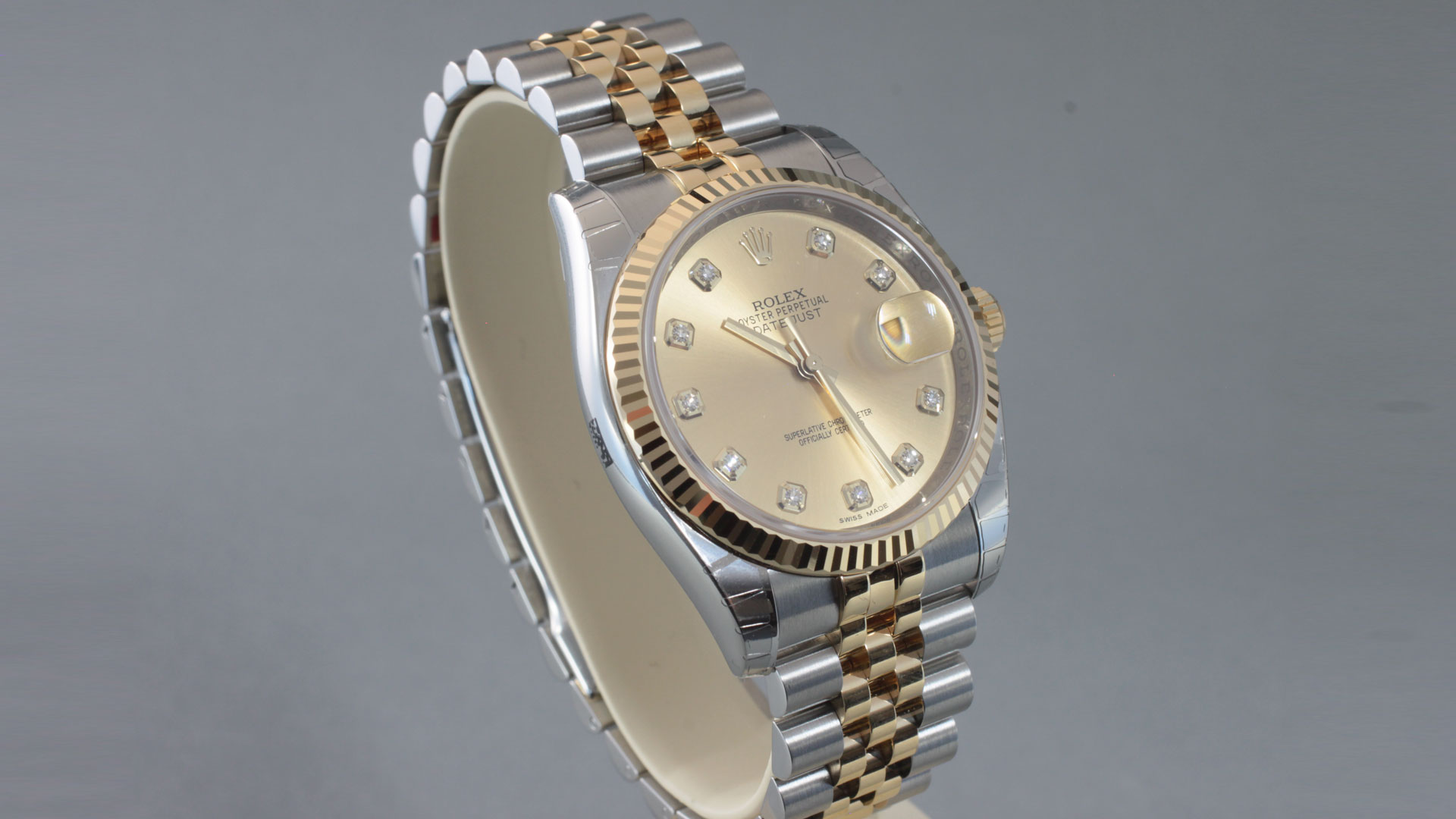 Rolex Datejust 36mm Champagne Diamond Dial 116233 – Complication Watches